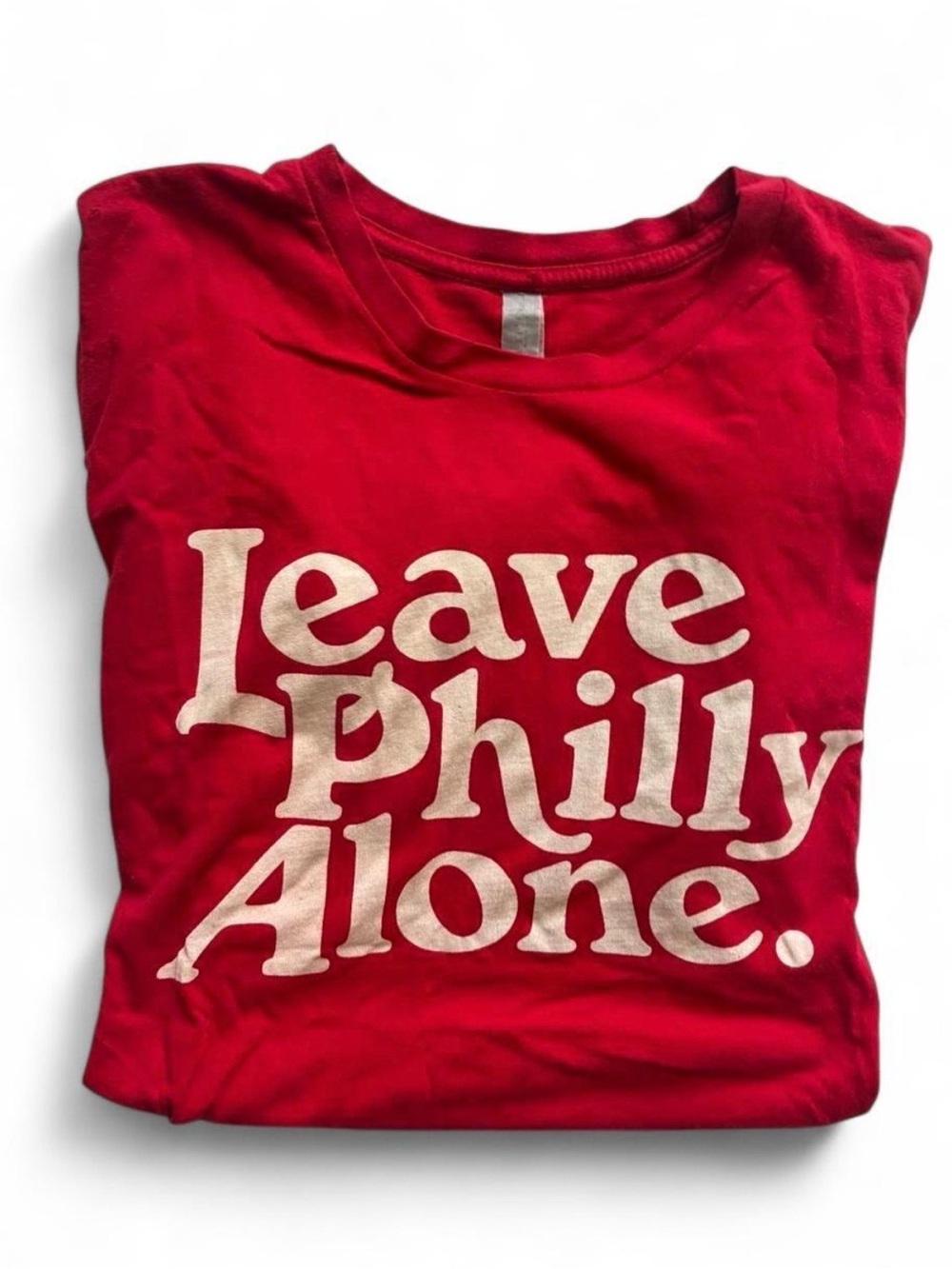 Men’s Red "Leave Philly Alone" Graphic Tee Philadelphia Size Large